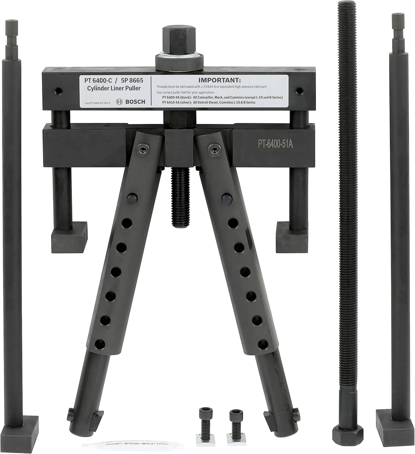 OTC 5668 Universal Cylinder Liner Puller - Compatible with Select Mack, Volvo, Detroit Diesel, International, Cummins, and Cat Heavy Duty Diesel Engines