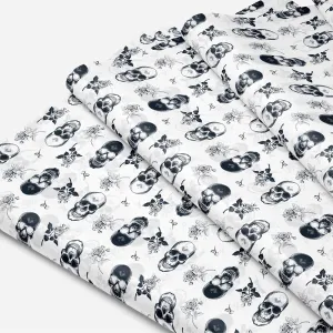 Package Mint Tissue Paper for Gift Wrapping (100 Sheets, 20x30 inch)-Colored, Decorative Tissue Paper for Gift Bags, Packaging, and Small Business-Skull Rose Pattern
