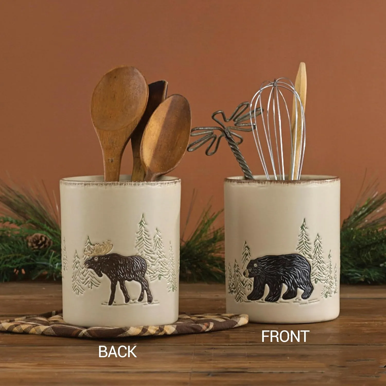Park Designs Rustic Retreat Utensil Crock # 493-699