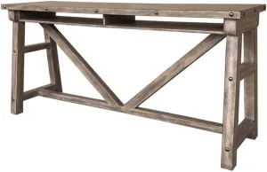 Parker House Lodge 77" Width Wood Console Table in Brown Finsh