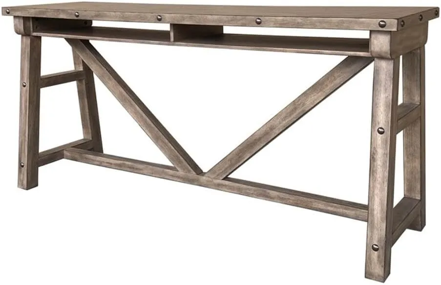 Parker House Lodge 77" Width Wood Console Table in Brown Finsh