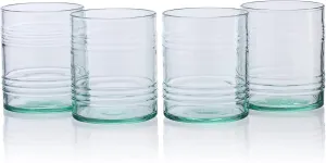 Pasabahce Tincan Eco Friendly Glass from House of Pasabahce The Original Pasabahce from Turkey, Green Transparent Tincan Eco Friendly Glasses, 280 ml in Set of 4 Pcs, Perfect fit for Water/Juice.