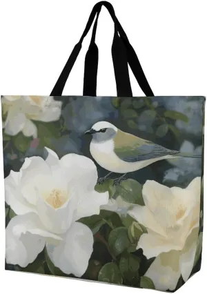Pastel Color Smiley Face Tote Bag for Women Reusable Grocery Shoulder Bags Shopping Bag for Travel, Groceries