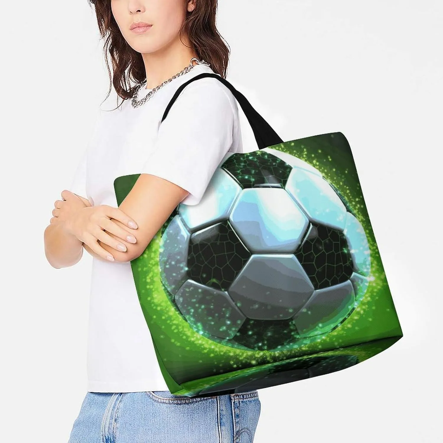 Penguin Antarctica Ice Tote Bag for Women Reusable Grocery Shoulder Bag Shopping Bags for Travel, Groceries