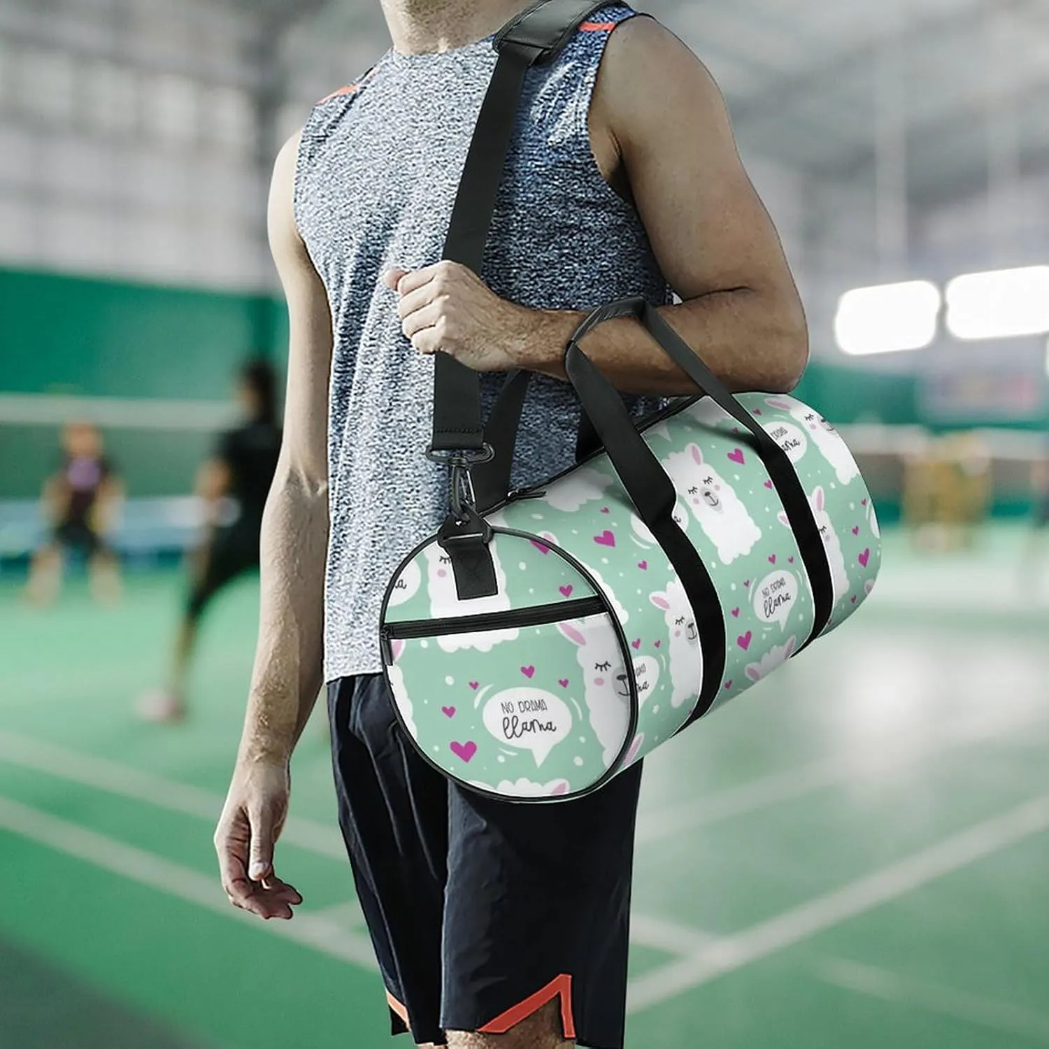 Penguin Bird Large Capacity Cylindrical Fitness Bag Unisex