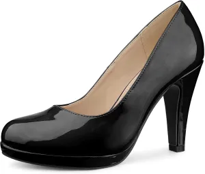 Perphy Round Toe Platform Stiletto Heel Mary Jane Pumps for Women