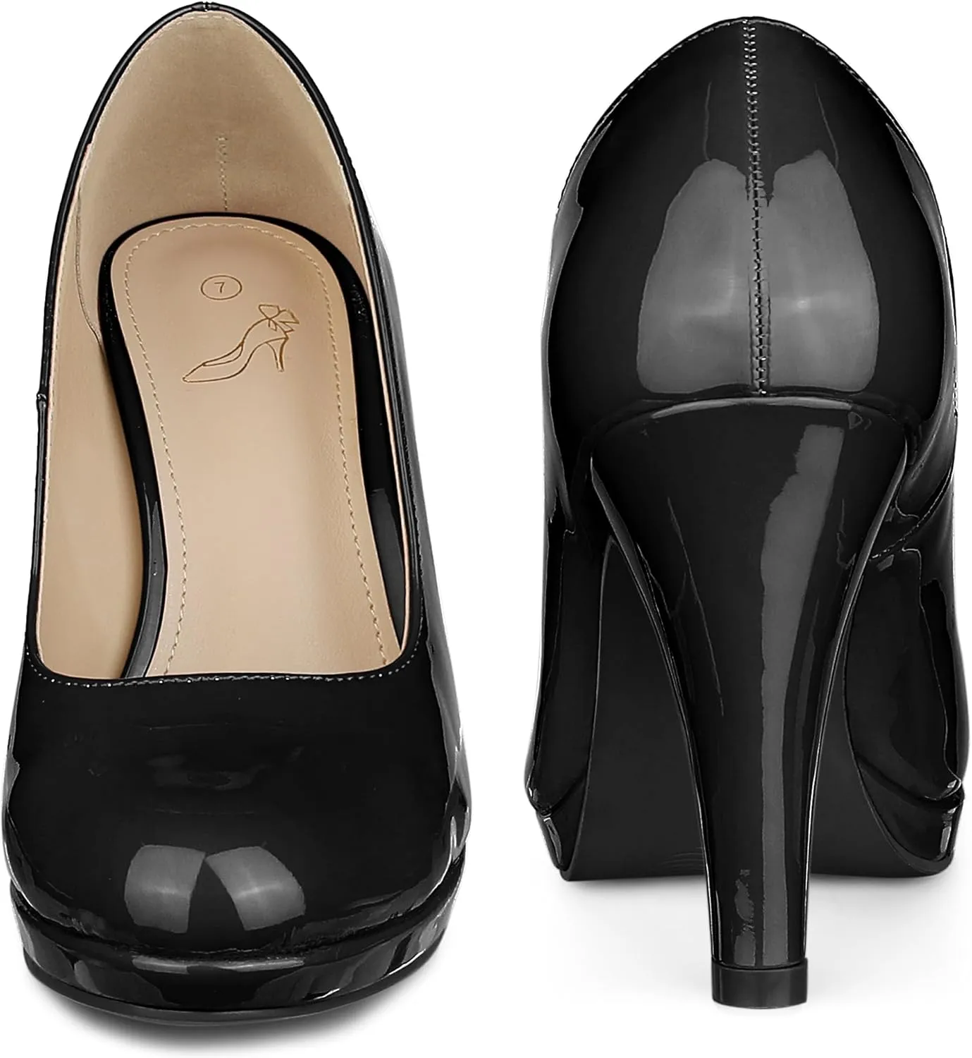 Perphy Round Toe Platform Stiletto Heel Mary Jane Pumps for Women