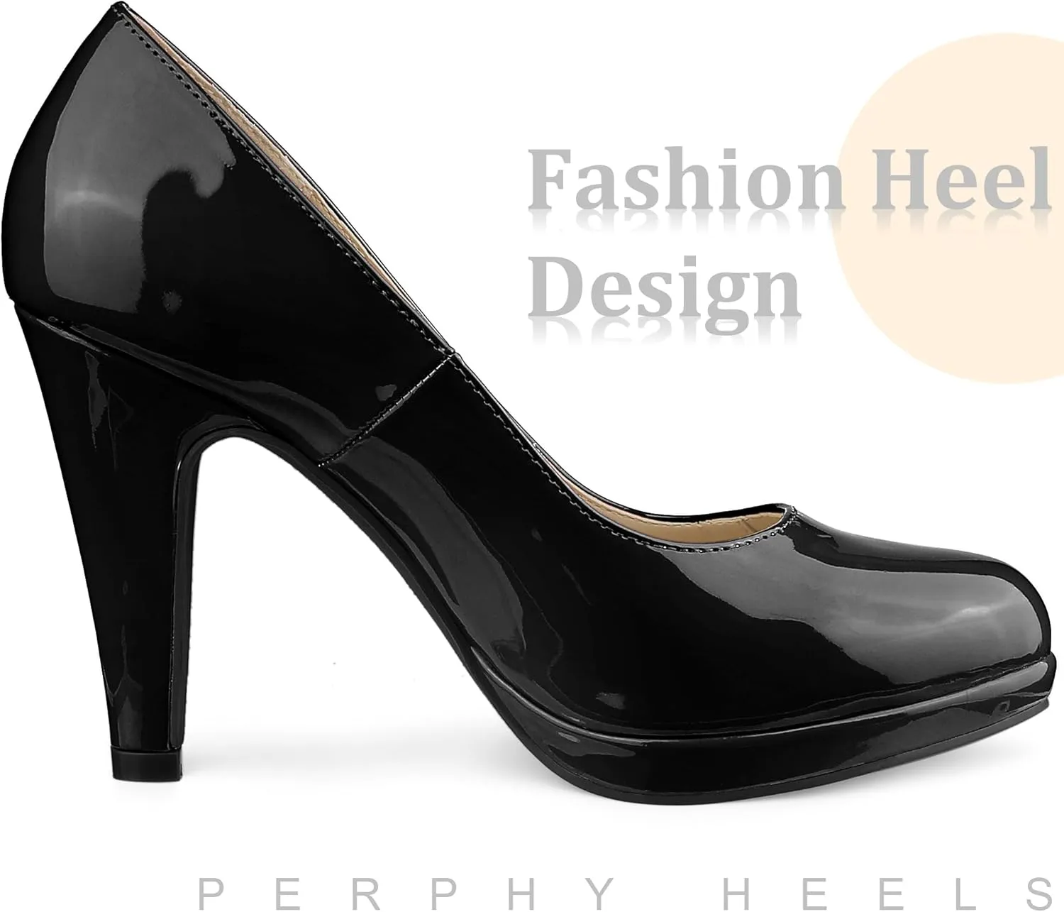 Perphy Round Toe Platform Stiletto Heel Mary Jane Pumps for Women