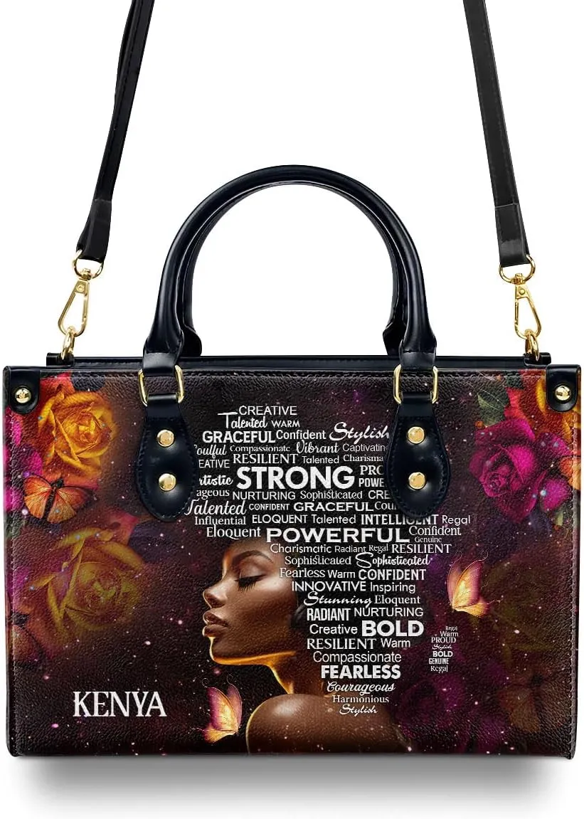 Personalized Leather Handbag For Black African