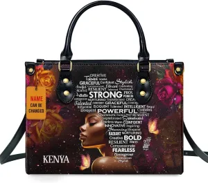 Personalized Leather Handbag For Black African