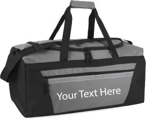 Personalized Passion Duffel Bag for Men and Women - Perfect Sized Water Resistant Travel Duffle - Custom Name Overnight Weekender Bag for Storage - Gray