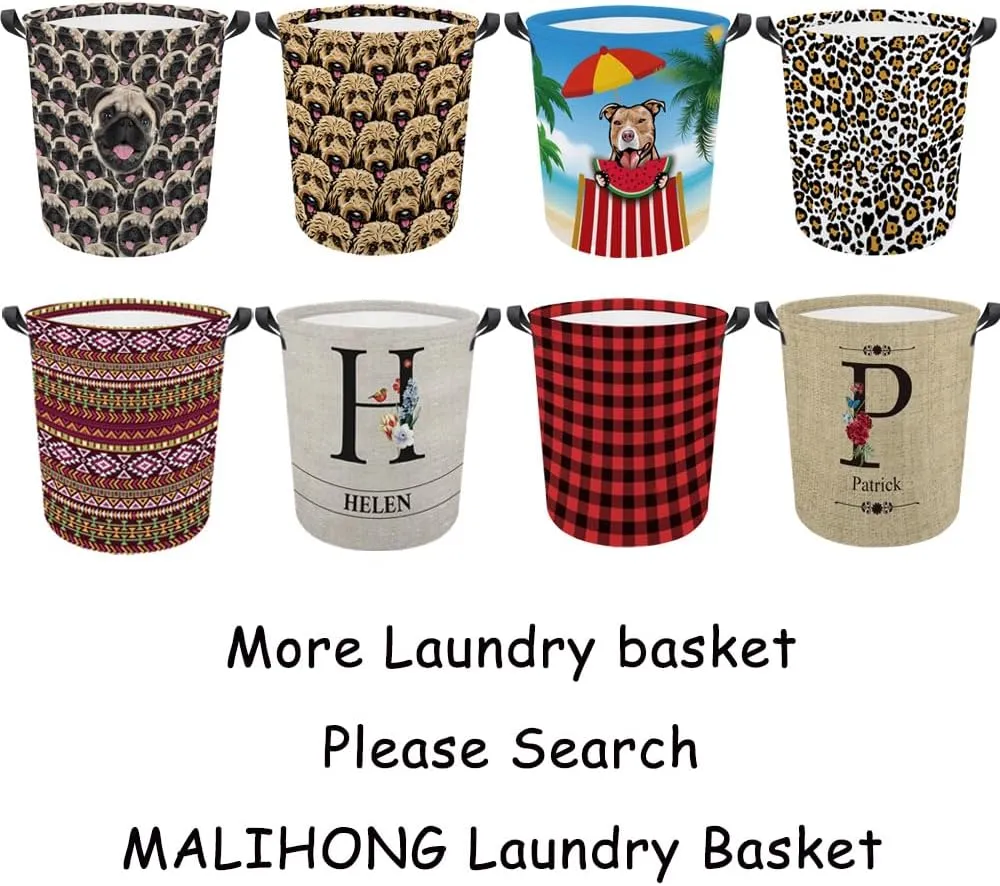 Personalized Sunflower Laundry Basket Cute Pembroke Welsh Corgi Dog Bathroom Cloth Bag Custom Dog Name Storage Basket.