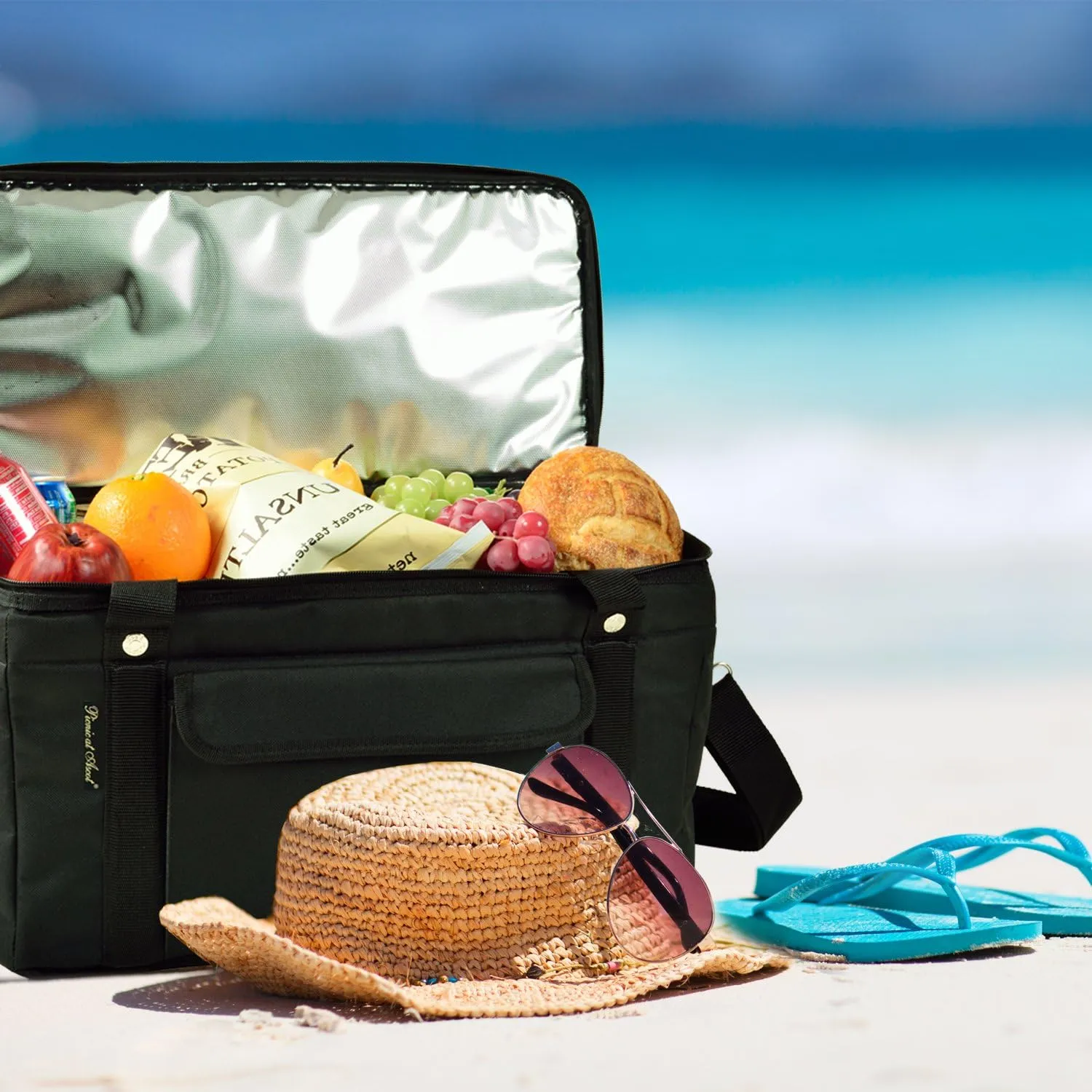 Picnic at Ascot Personalized Monogrammed 42 Can Capacity Semi Rigid Collapsible Leakproof Cooler- Designed & Quality Approved in The USA