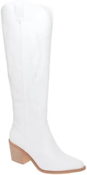 Pierre Dumas Wilder-19 Tall Western Boot White 7