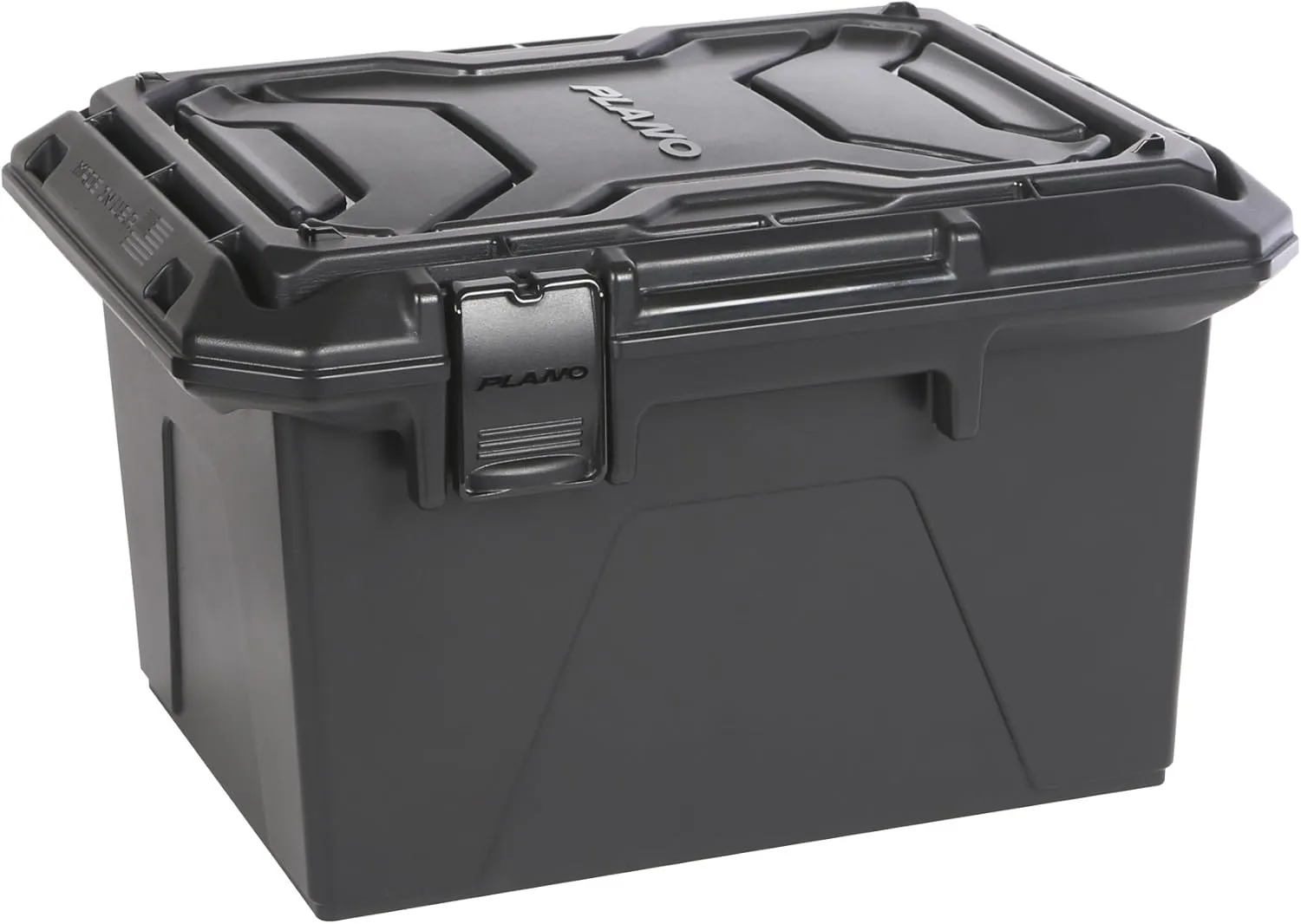 Plano Ammo Crate, Black, Lockable Plastic Ammunition Storage Box, Water-Resistant Protection with Interlocking Foam and Removable Dividers