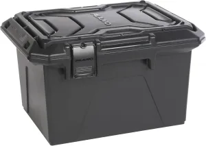 Plano Ammo Crate, Black, Lockable Plastic Ammunition Storage Box, Water-Resistant Protection with Interlocking Foam and Removable Dividers