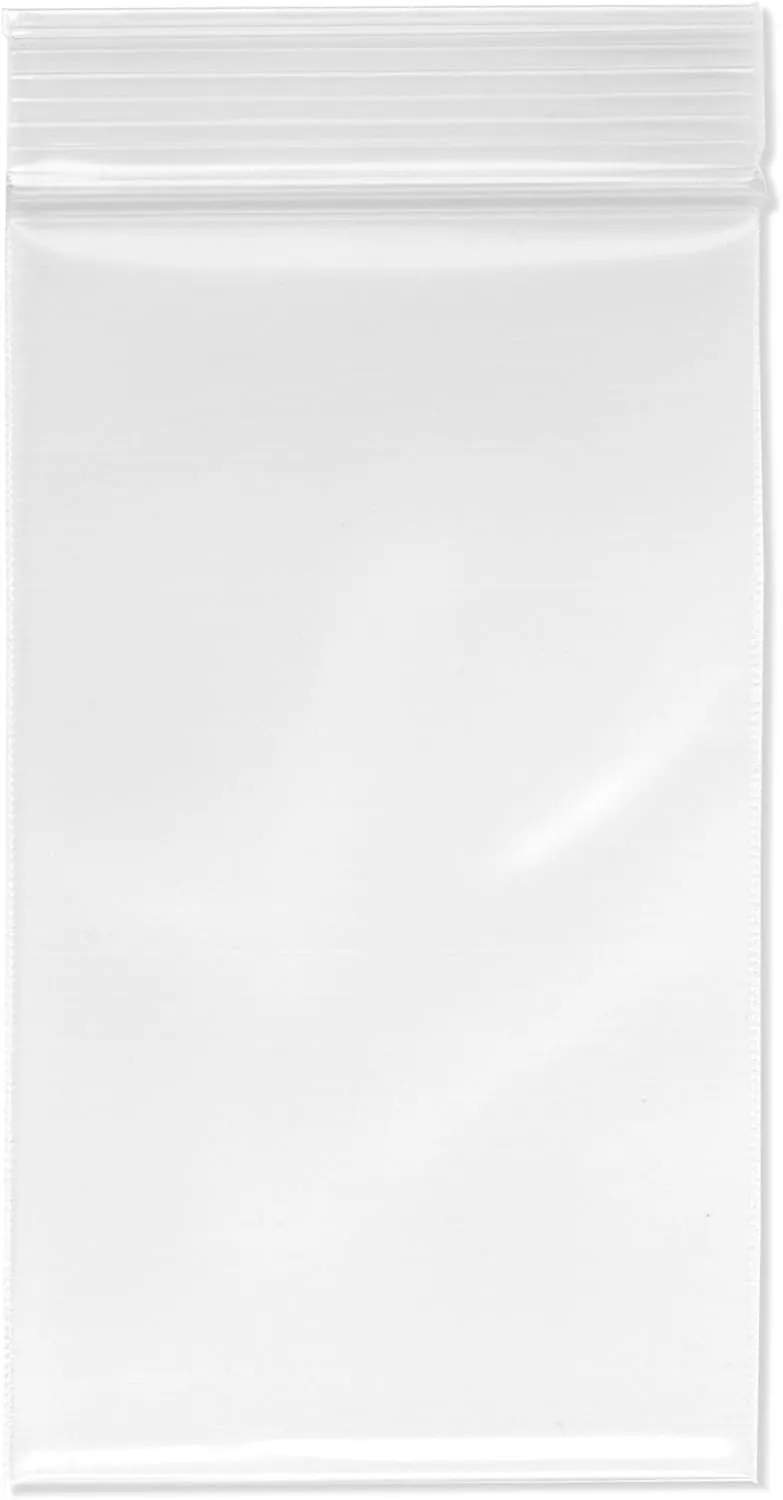 Plymor 3" x 5" (Pack of 100), 6 Mil Industrial Duty Zipper Reclosable Plastic Bags