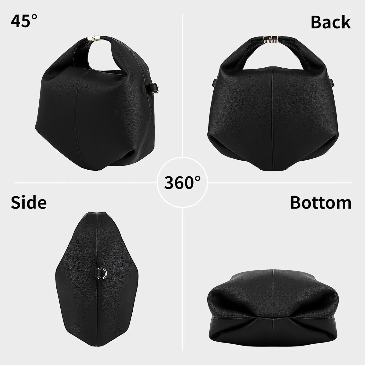Polene Luxury Faux Leather Top Handle Bags for Women
