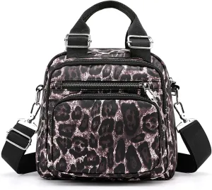 PORRASSO Women Crossbody Bag Small Backpack Casual Shoulder Bag Multi-pocket Daypack