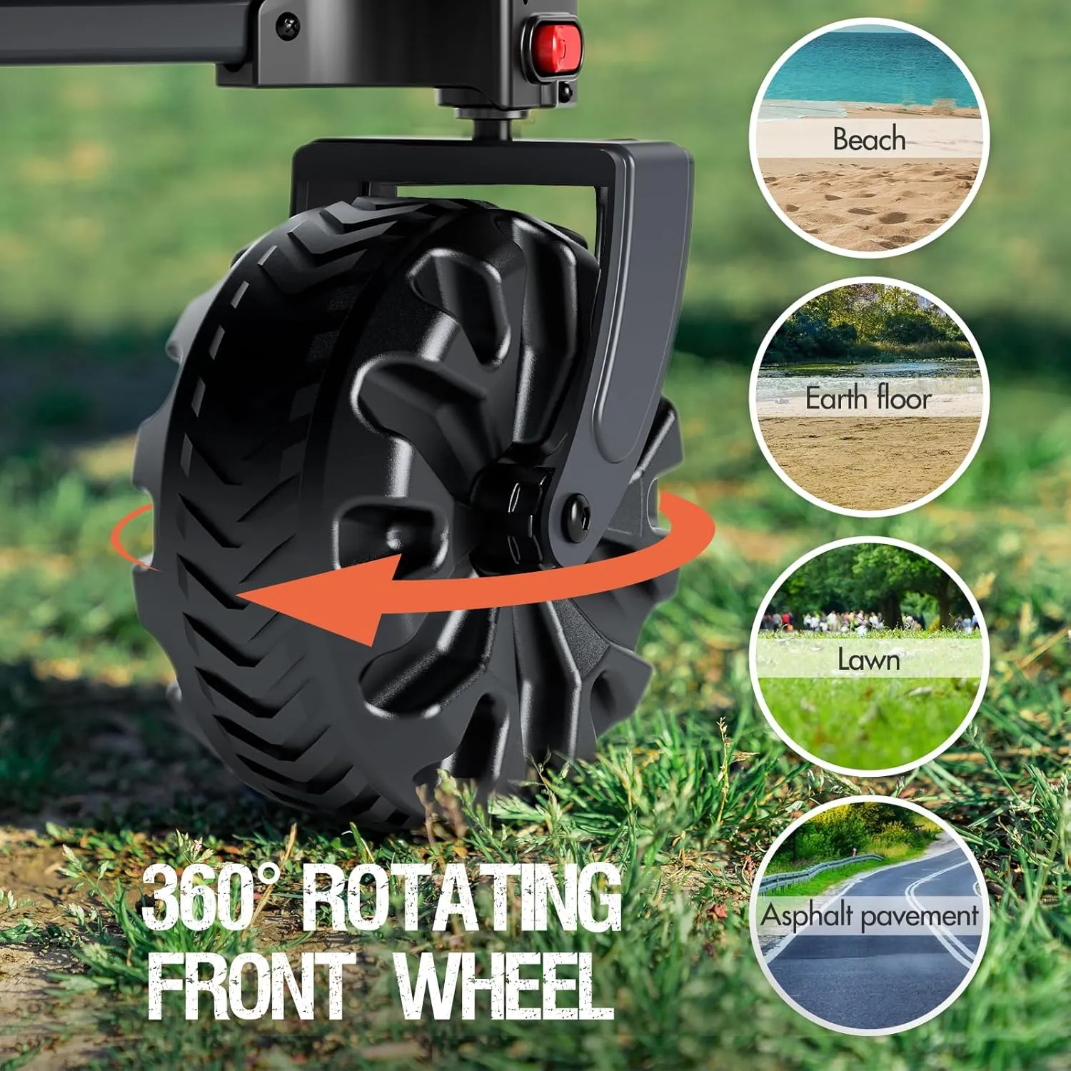 PORTAL Collapsible Folding Utility Wagon, Foldable Wagon Carts Heavy Duty, Large Capacity Beach Wagon with All Terrain Wheels, Outdoor Portable for Camping, Garden, Shopping, Groceries,