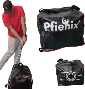 Power Impact Golf Bag Golf Swing Training Aid | Get Proper Impact Position, Compression & Ball Striking – Indoor & Outdoor Practice Training Aid
