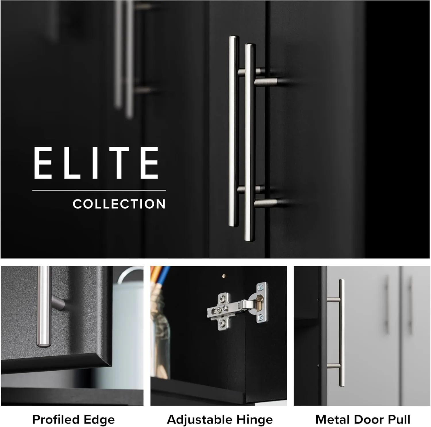 Prepac Elite 16" Narrow Cabinet in Black