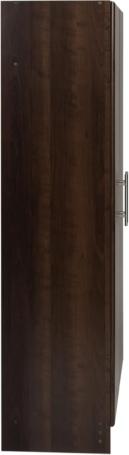 Prepac Elite Tall Garage Storage Cabinet & Pantry Storage Cupboard, 2-Door Freestanding Bathroom or Pantry Cabinet with Adjustable Shelves, 16" D x 32" W x 65" H, Espresso