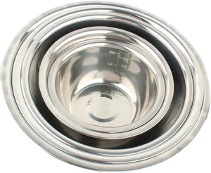 PRETYZOOM 5-pc Stainless Steel Bowl Kit Compact Outdoor Storage Bowls for Bbq Hiking Picnic
