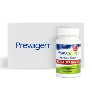 Prevagen Extra Strength 20mg, 30 Capsules |1 Pack| with Apoaequorin & Vitamin D with Attractive and Stackable Storage Box