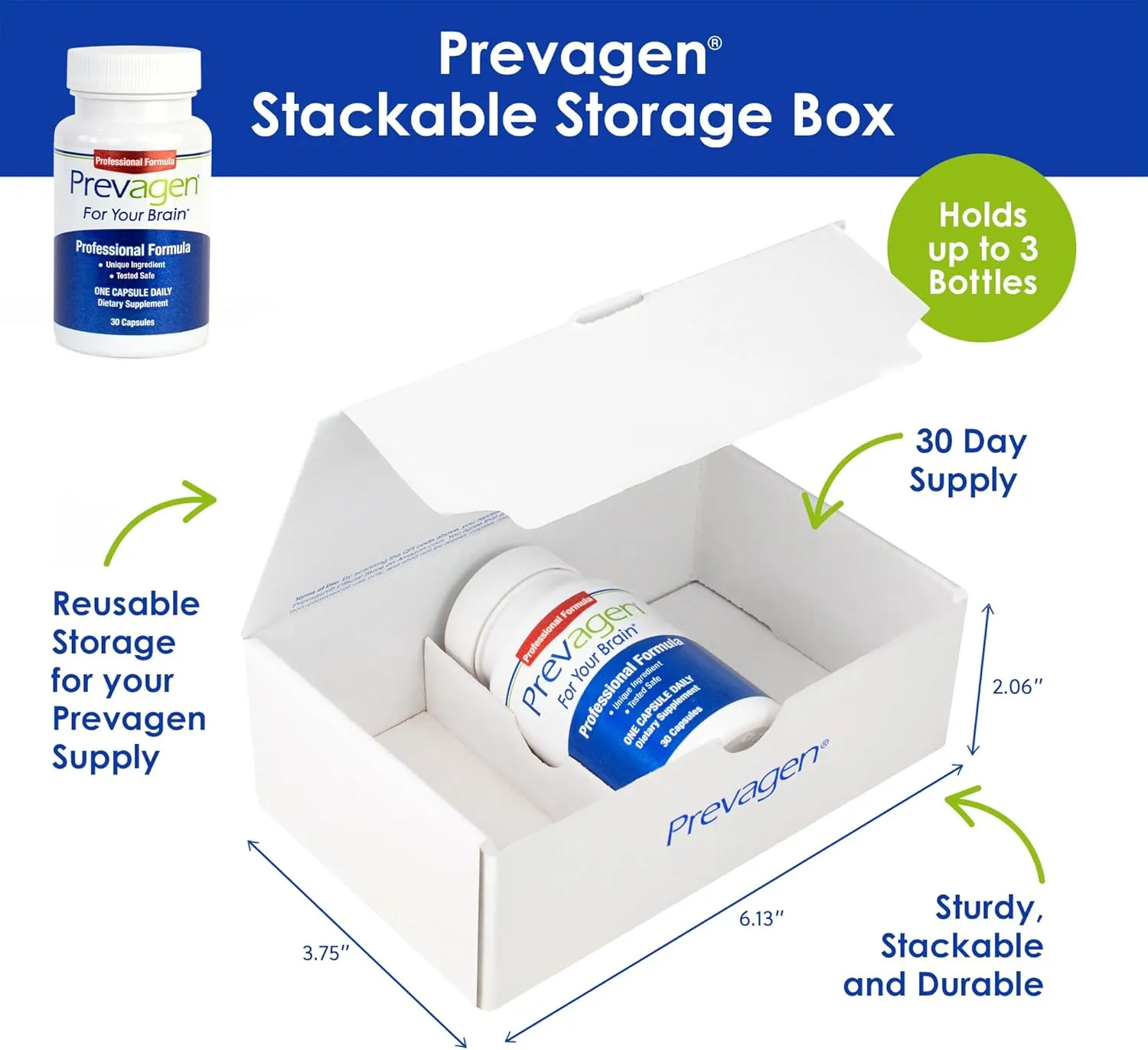Prevagen Professional Formula 40mg, 30 Capsules |1 Pack| with Apoaequorin & Vitamin D with Attractive and Stackable Prevagen Storage Box
