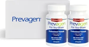 Prevagen Professional Formula 40mg, 30 Capsules |2 Pack| with Apoaequorin & Vitamin D with Attractive and Stackable Storage Box