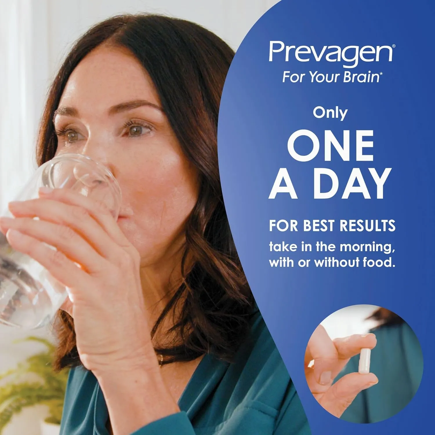 Prevagen Regular Strength 10mg, 60 Capsules |1 Pack| with Apoaequorin & Vitamin D with Attractive and Stackable Prevagen Storage Box