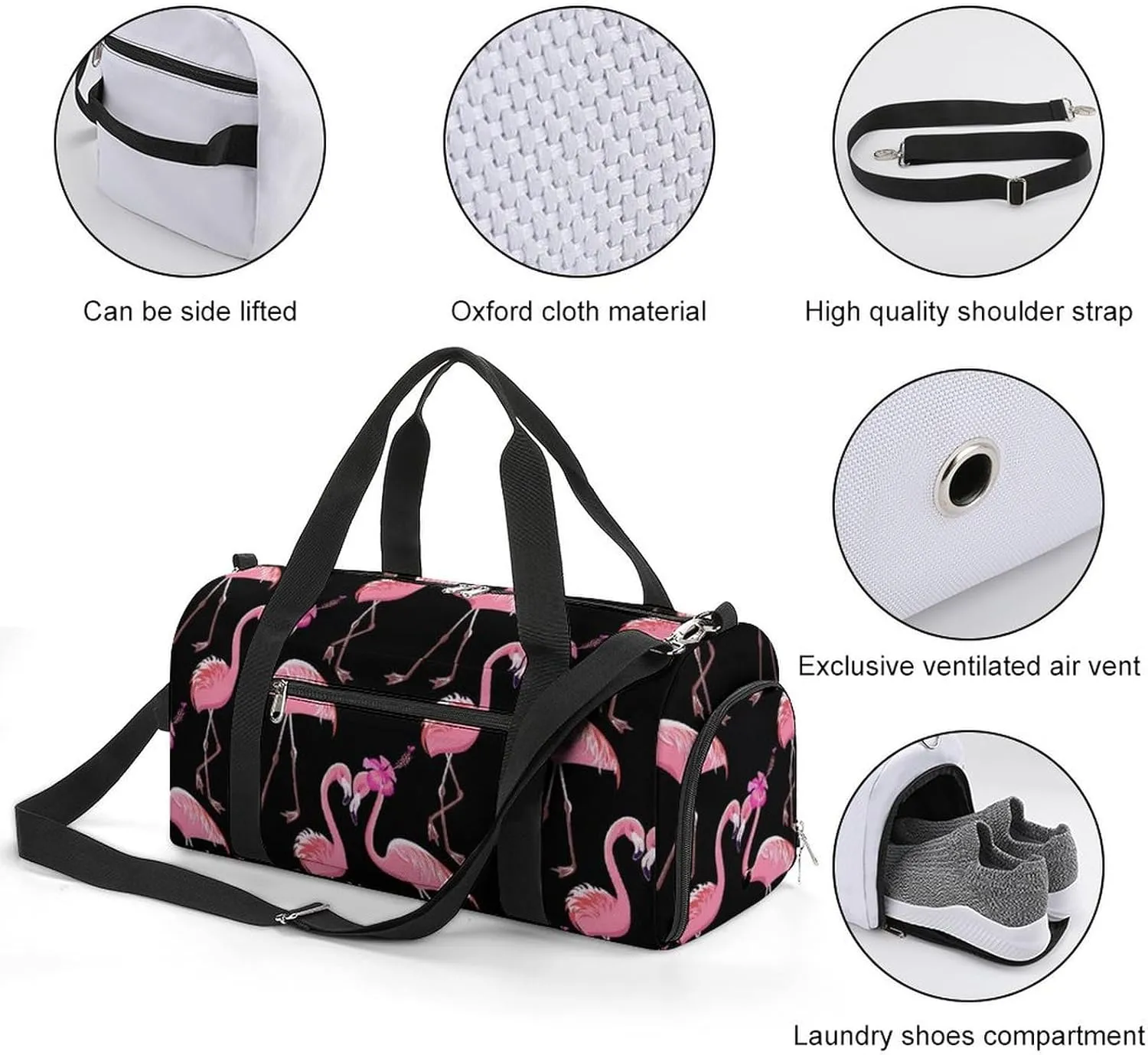 Psychedelic Sun Moon Stars Tie Dye Fitness Bag with Large Capacity Backpack And Waterproof Bag