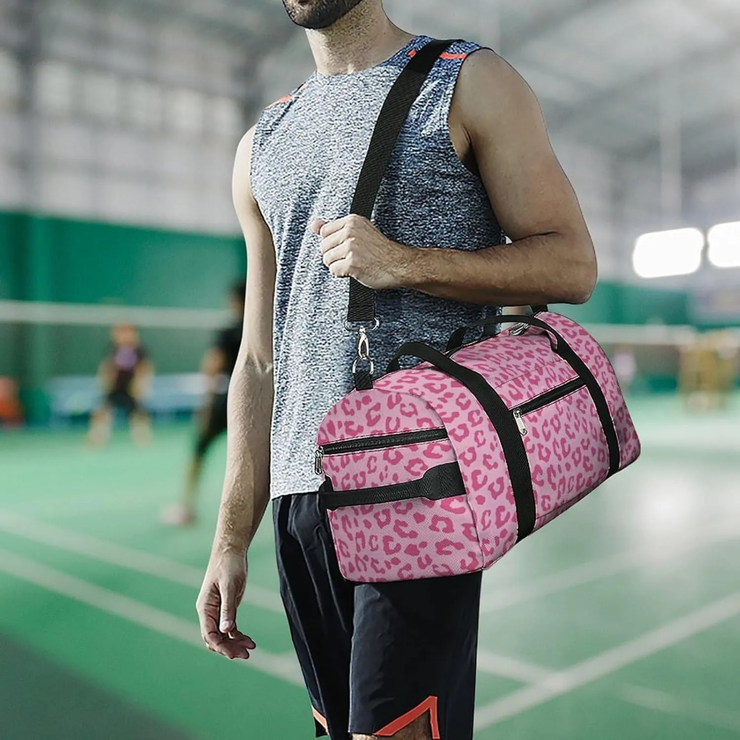 Psychedelic Sun Moon Stars Tie Dye Fitness Bag with Large Capacity Backpack And Waterproof Bag