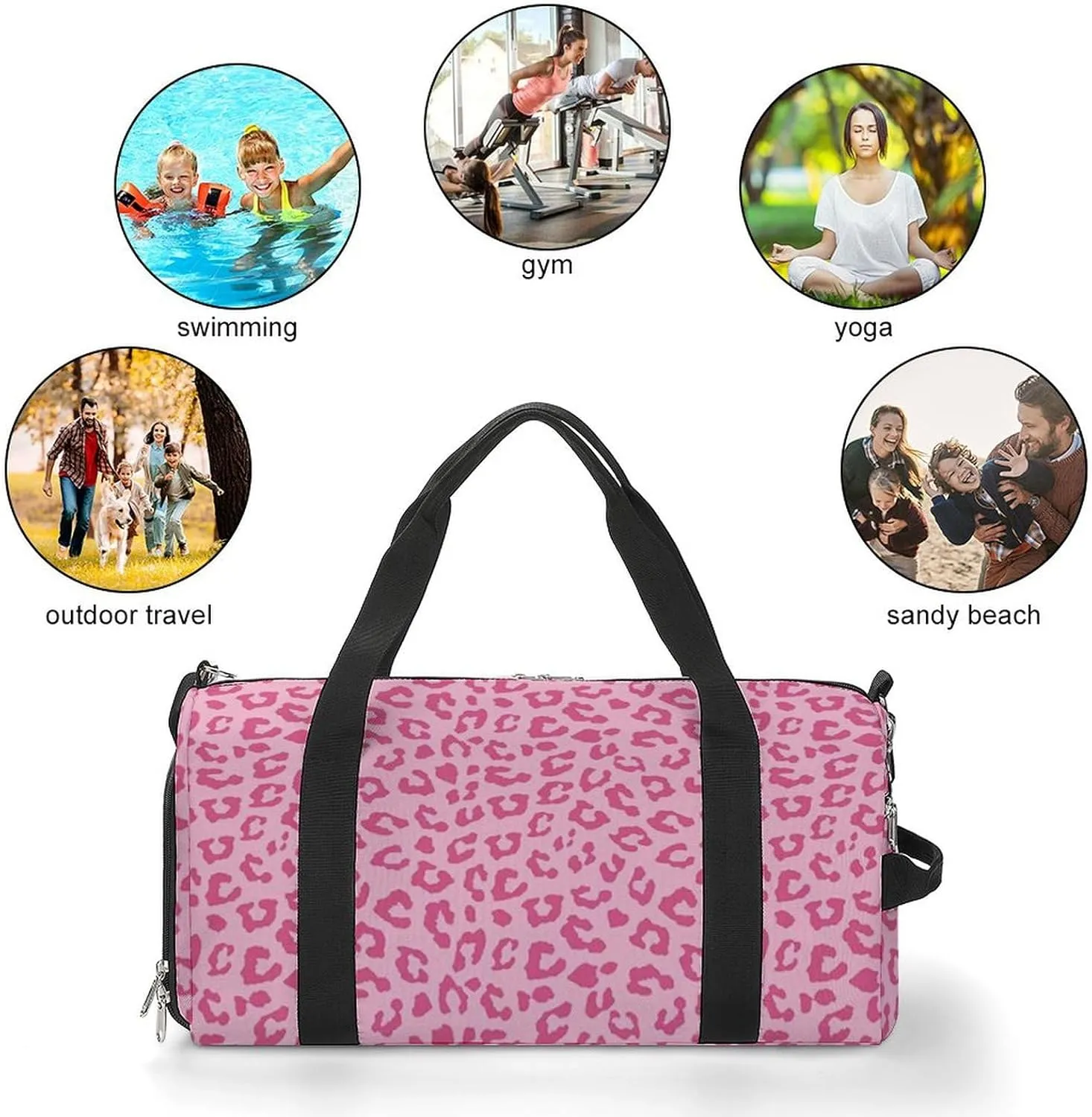 Psychedelic Sun Moon Stars Tie Dye Fitness Bag with Large Capacity Backpack And Waterproof Bag
