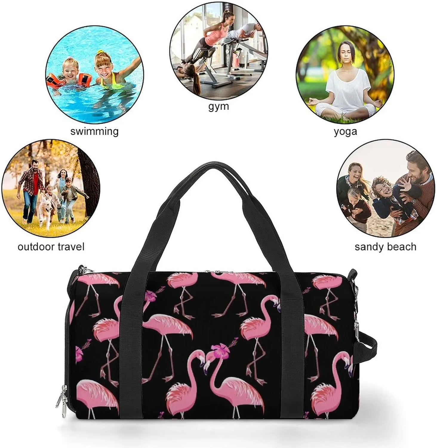 Psychedelic Sun Moon Stars Tie Dye Fitness Bag with Large Capacity Backpack And Waterproof Bag