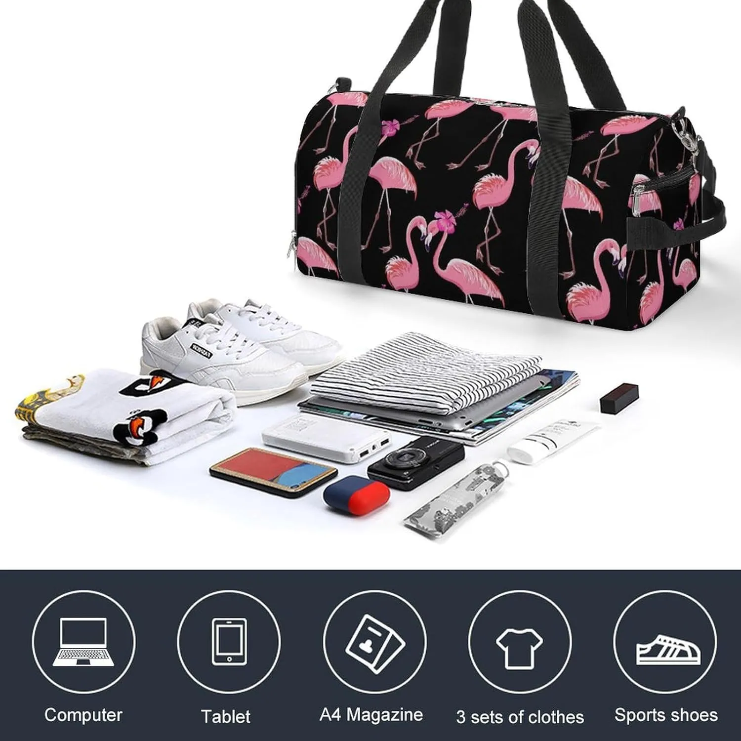 Psychedelic Sun Moon Stars Tie Dye Fitness Bag with Large Capacity Backpack And Waterproof Bag