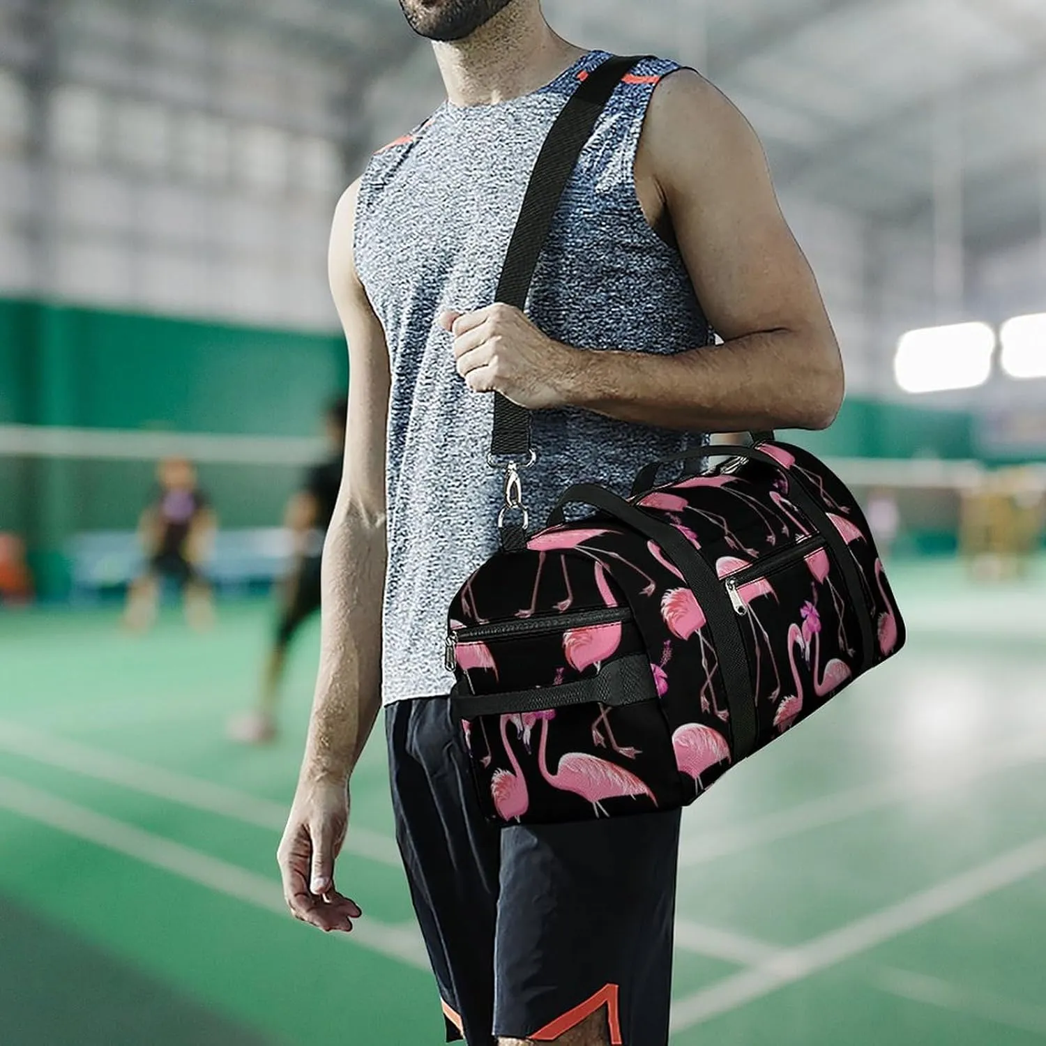 Psychedelic Sun Moon Stars Tie Dye Fitness Bag with Large Capacity Backpack And Waterproof Bag