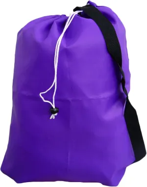 Purple Laundry Bag with Strap, Drawstring, Large Size: 30x40