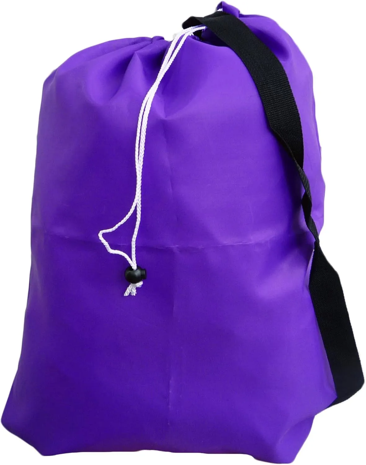 Purple Laundry Bag with Strap, Drawstring, Large Size: 30x40