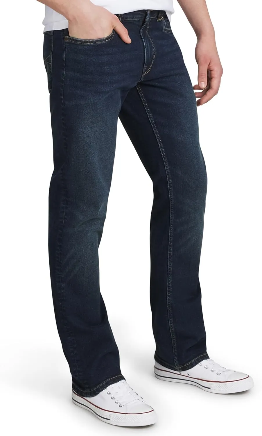 Quiksilver Men's 5 Pocket Straight Fit Stretch Waist Denim Jeans