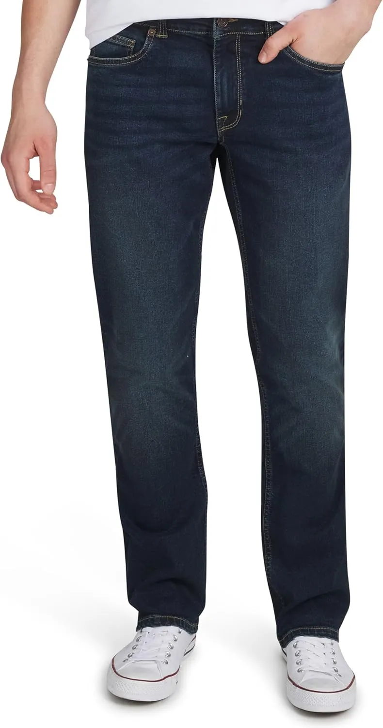 Quiksilver Men's 5 Pocket Straight Fit Stretch Waist Denim Jeans