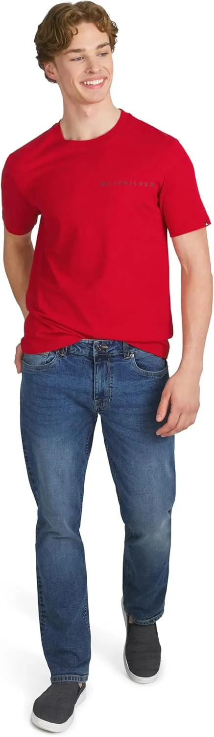 Quiksilver Men's 5 Pocket Straight Fit Stretch Waist Denim Jeans