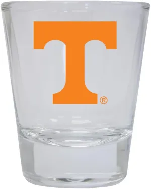 R and R Imports x Tennessee Knoxville Colored Round Shot Glass Clear 4 Pack Officially Licensed Collegiate Product