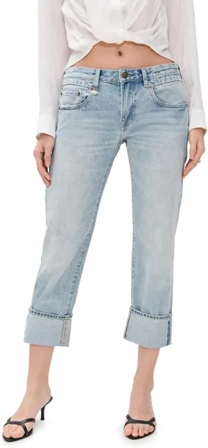 R13 Women's Cuffed Boy Straight Jeans
