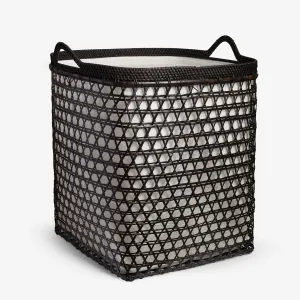 Rattan Banyan Laundry Basket Black Espresso