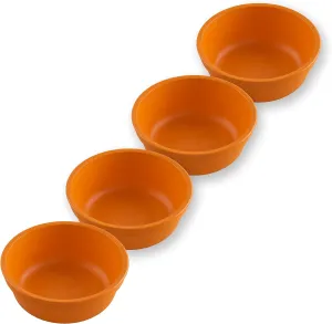 Re-Play 12 Oz. Toddler Bowls for Snack and Everyday Dining - Dishwasher and Microwave Safe - Made in USA - Set of 4-4.9" x 4.9" x 1.8" Orange