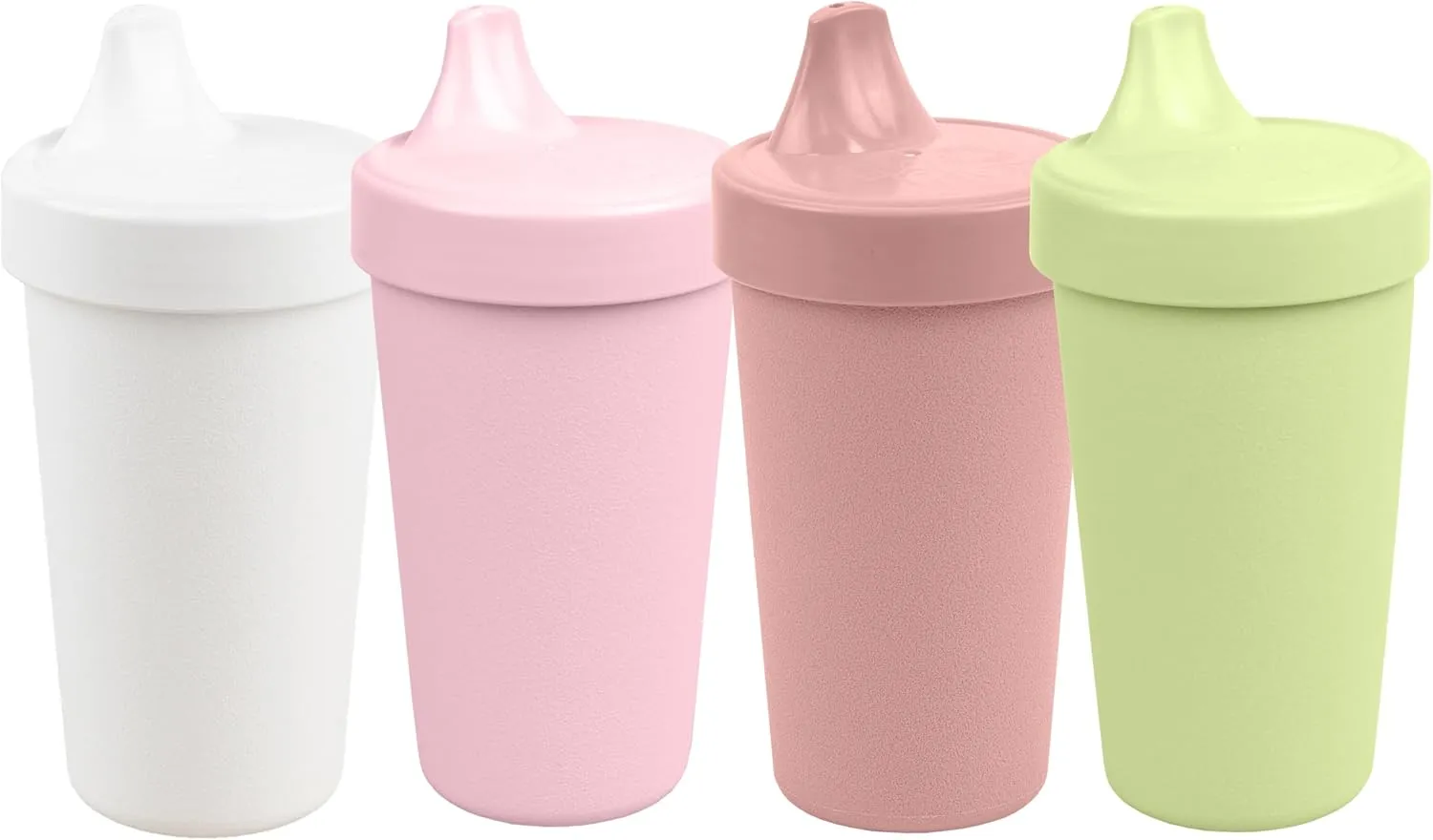 Re-Play Sippy Cups for Toddlers - 10 Oz. Reusable Spill Proof Cups for Kids, Dishwasher/Microwave Safe - Made in USA - Set of 4-3.13" x 6.25" - Blossom