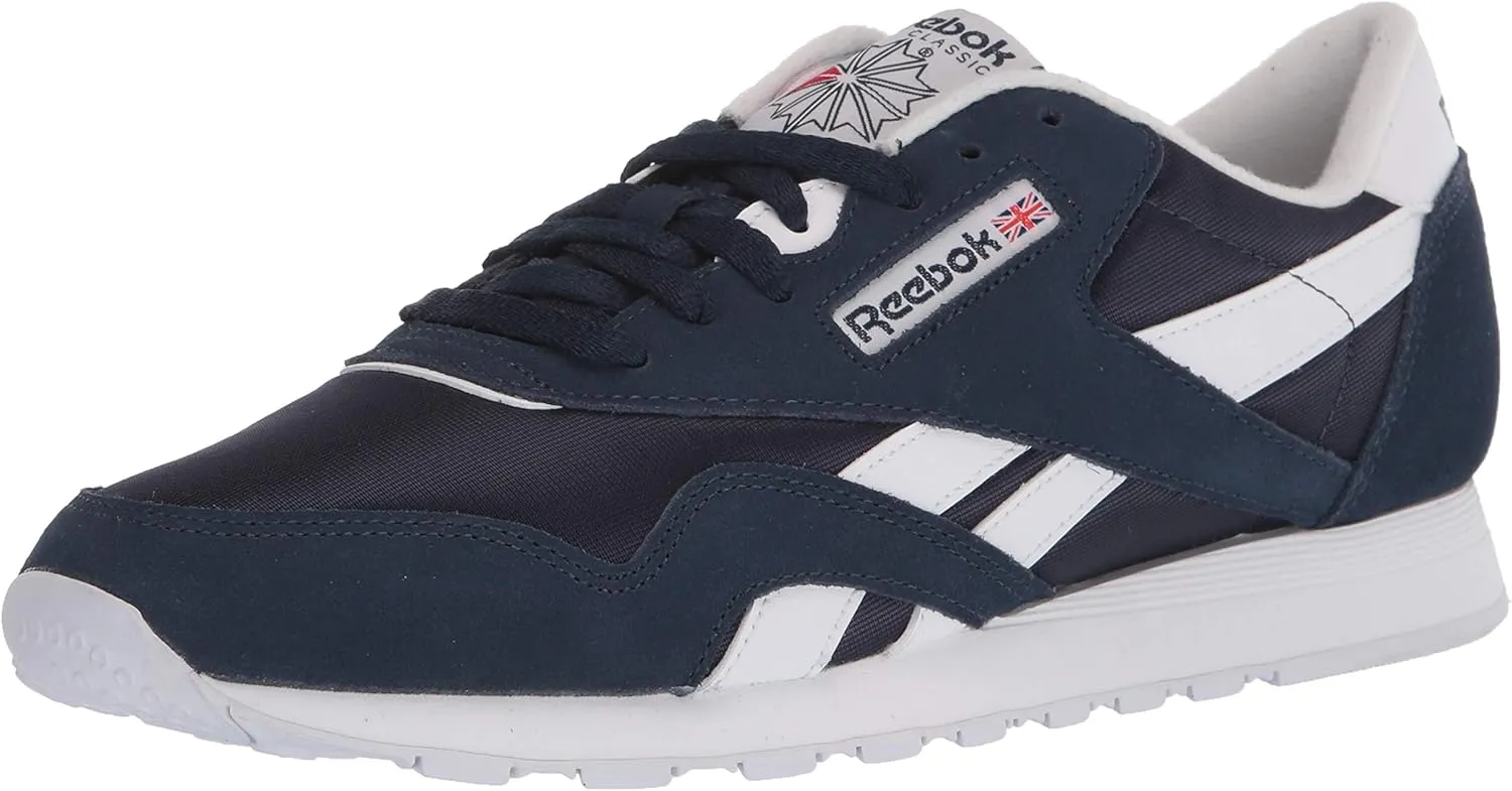 Reebok Mens Classic Cushioned Footbed Faux Leather Running & Training Shoes