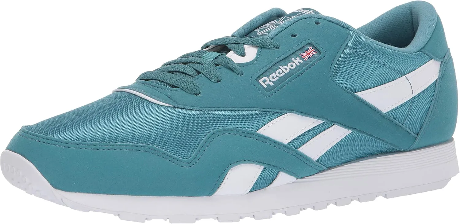 Reebok Mens Classic Cushioned Footbed Faux Leather Running & Training Shoes